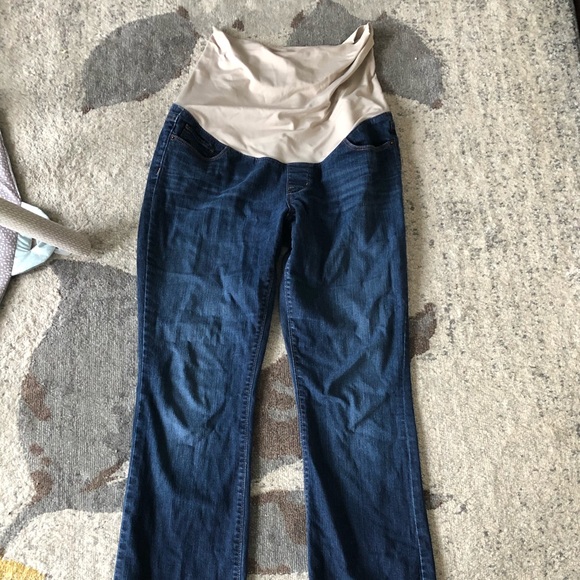 LOFT Maternity Full Panel Straight Leg Jeans - Picture 1 of 2